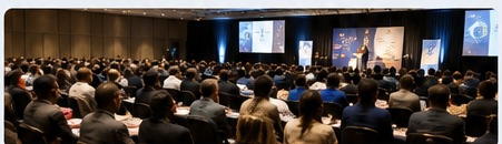Delegates in a plenary session at the conference